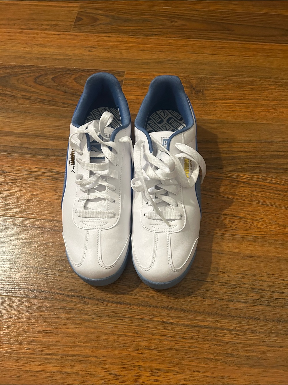 Puma White and Blue Men's Sneakers